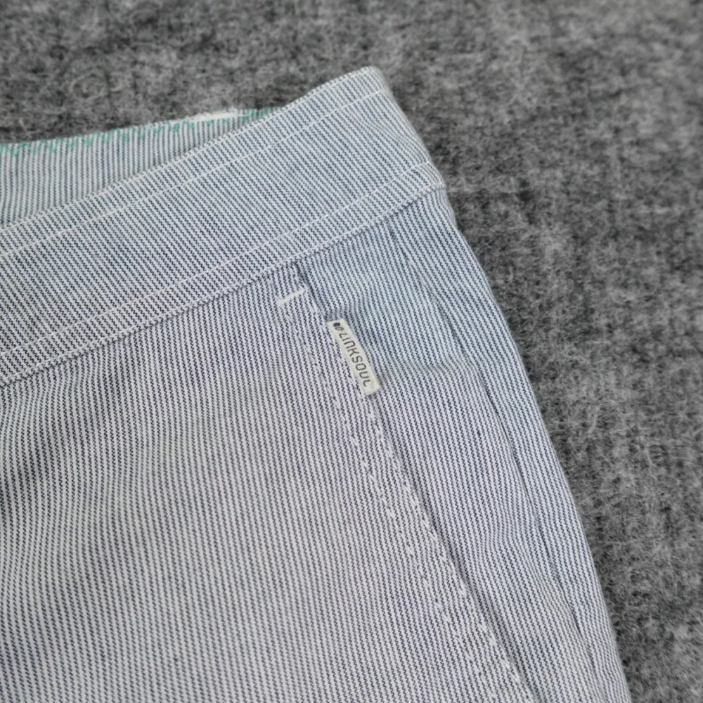 Linksoul Pants Mens 38 Blue‎ White Pinstripe Chinos Cotton Blend Light (40X31)